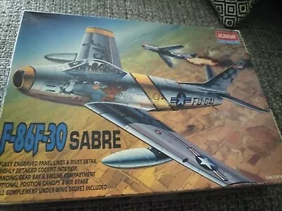 Academy Model Kit F-86/F-30 Sabre Fighter Jet. Scale 1/48. Brand New Contents  • £16.99