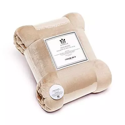  Flannel Fleece Microfiber Throw Blanket Luxury Travel/Throw(50 X60 ) Beige • $41.91