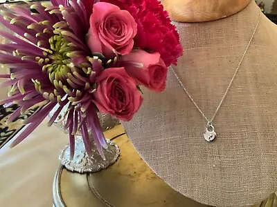 NEW Monica Rich Kosann Sterling Silver Round Lock Charm On Chain Necklace  • $249.99