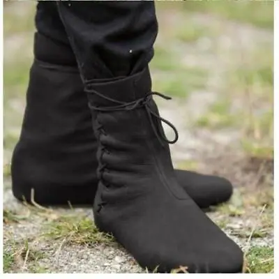 Women Vintage Medieval Goth Style Ankle Boots Shoes Boots Lace-Up High Top Flats • $52.72