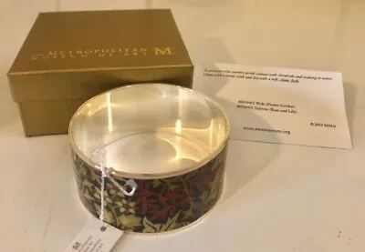 Metropolitan Museum Of Art Flower Garden Floral Bangle Bracelet Black & Gold • $54.99