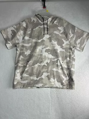 Old Navy Dynamic Fleece Hoodie Short Sleeve Pullover Size XXL Camo Pattern Print • $6.99