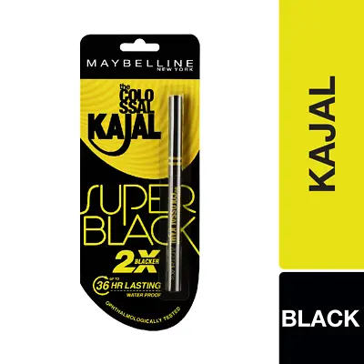 Maybelline New York Colossal Kajal Super Black 0.35g Best Quality & Result FS+++ • $16.20