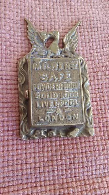 ANTIQUE 1930s MILNERS SAFE KEY LOCK COVER PLATE ~ POWDER PROOF BRASS • £11.50