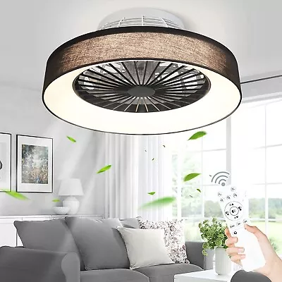 18.5 In Modern Ceiling Fans With Light Remote LED Chandelier Lamp 3 Speeds • $118.99