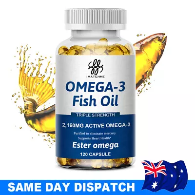 Omega 3 Fish Oil EPA & DHA 3x Strength High Potency Immune Joint Health 3600mg • $23.99