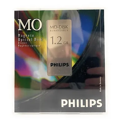 🌟Philips 1.2gb Rewritable Magneto Optical Disc MO-Disk 5.25  130mm • $12.77