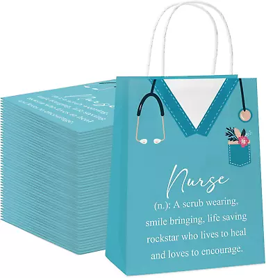30 Pcs Nurse Gift Bag 8.27 X 5.91 X 3.15 Inch Treat Bag Paper Nursing Bags Nurse • $34.99