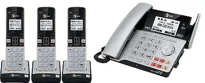 AT&T TL86103 DECT 6.0 Connect To Cell 2 LINE Cordless Phone System W 3 TL86003 • $199.99
