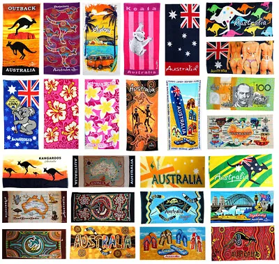 $19.95 • Buy Australian Souvenir Beach Towel Australia 100% Cotton 30 X60  Bath Towels