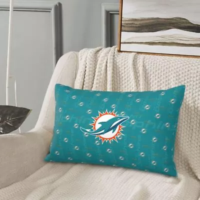 Miami Dolphins Pillow Case 2-Sided Plush Pillowcase Pillow Cover 20-30in • $7.59