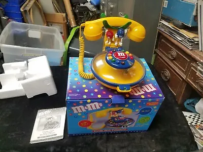 M&M's Yellow Candy Dish Telephone In Original Box Working • $59.99