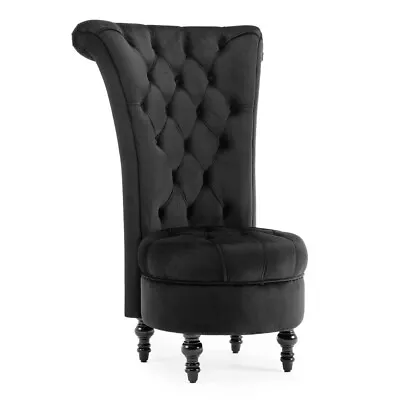 Modern Velvet Tufted Cushioned Accent Ottoman Chair • $269.95