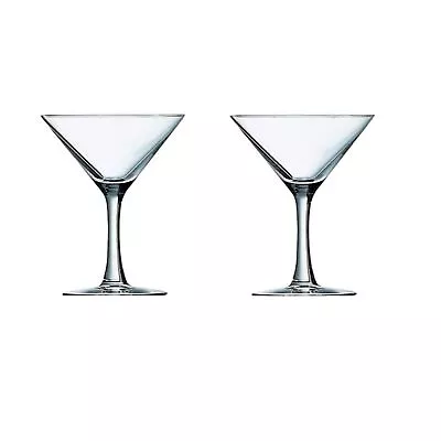 Set Of 2 Luminarc Seattle Martini Glass Clear Cocktail Drinking Glass 225ml 23cl • £6.99