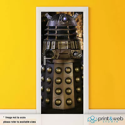 £41.99 • Buy Dr Who Dalek Box Vinyl Door Wrap Decal Sticker Self Adhesive Police Box Bedroom