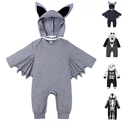 Baby Boy Jack Skellington Costume Outfits Fancy Dress Nightmare Halloween Dress' • $20.79