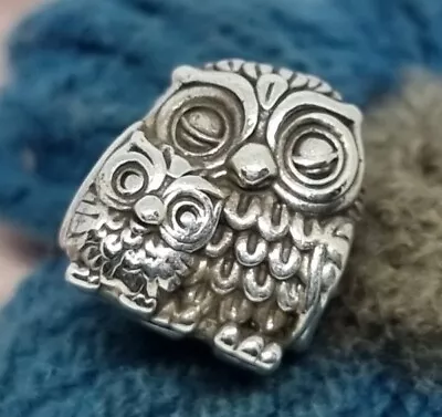 Genuine Pandora Charming Owl Family Mother And Baby Charm 💕 S925 ALE • £24