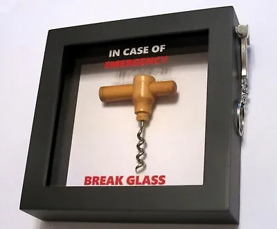£15.95 • Buy WINE LOVER GIFT Emergency Break Glass 3d Box Corkscrew Frame Birthday/Christmas