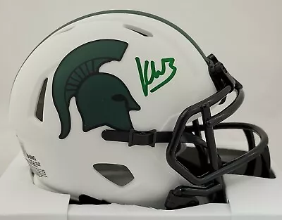 Kenneth Walker Iii Signed Michigan State Spartans Lunar Mini Helmet Beckett Coa • $139.99