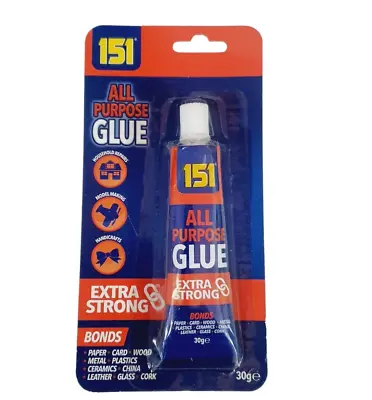 151 All Purpose Glue Adhesive For All Materials DIY Extra Strong Multi Task 30g • £4.49