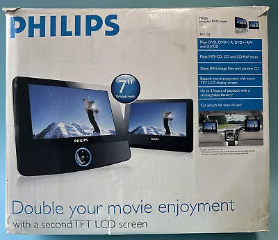 Philips PET726 Portable DVD Player (7 ) With Second Screen--Great Condition • $40