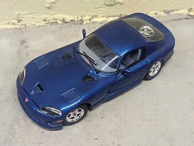 1/24 Burago 1996 Blue Dodge Viper GTS Coupe Italy Diecast Car • $8