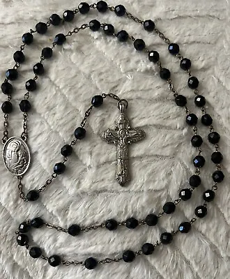 Lovely Vintage “Vatican Library Collection” Crystal Beaded Rosary • $23.93