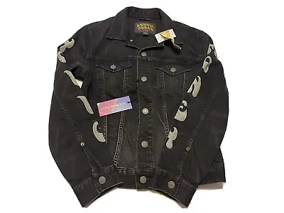 AE X Young Money Black Jean Jacket Size S - American Eagle X Lil Wayne Collab B1 • $40.45