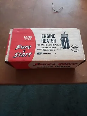 Vintage Sure Start Tank Type Engine Heater NIB 1950s 1960s • $40.50