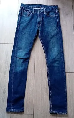 Levis 519 Jeans W33 L34 Mens  Blue Super Skinny Fit Stretch Jeans • £13.49