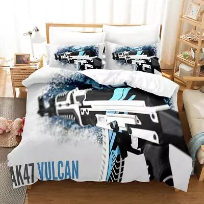 Gift Bed Set Counter-Strike CS Doona Quilt Duvet Cover Single Double Queen Size • $75.69