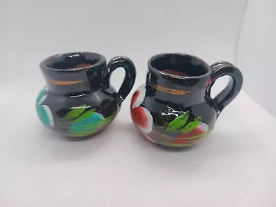 Vintage Mexican Miniature Pottery Clay Cups Jugs Hand Made And Hand Painted • $5