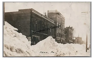 RPPC Deep Snow Blizzard In KANE PA McKean County Real Photo Postcard • $17.99