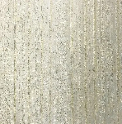 Damask Floral Stripe Plain Brown Gold Textured Heavy Weight Vinyl Wallpaper  • £9.99