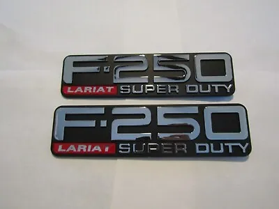 Pair For 1999 2000 2001 2002 2003 F250 F-250 Super Duty Lariat Fender Emblems • $31.99
