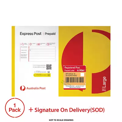 Australia Post Express Post Prepaid Envelope Large (B4) With Signature – Single • $15