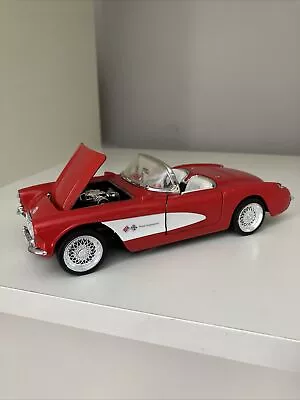 Chevrolet Corvette Die Cast Car 1957 Convertible Red Model Car • $17.94