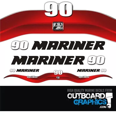 Mariner 90hp Optimax Outboard Decals/sticker Kit • $61.23