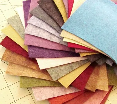 23 - 12 X12   Heathered Sheets Merino Wool Blend Felt  • $37.95