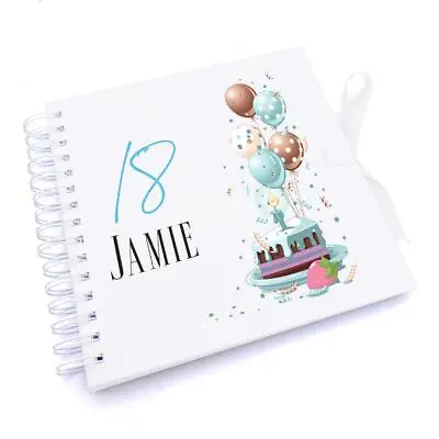 Personalised 18th Birthday Gifts For Him Scrapbook Photo Album UV-577 • £15.49