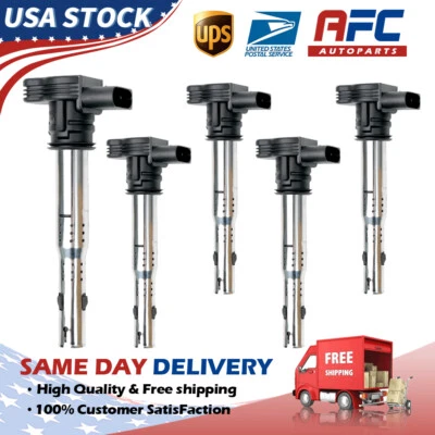 $51.45 • Buy Pack Of 5 Ignition Coils For VW Jetta Beetle Passat Golf L5 2.5L Audi UF575