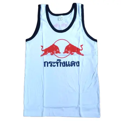 Singlets Tank Top Vest T Shirts Muay Thai Boxing USA Red Bull Sleeveless Cotton • $14.49