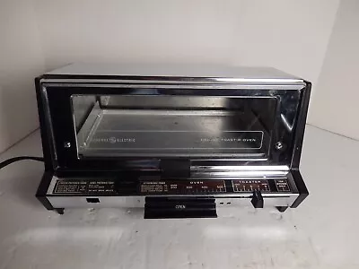 Vintage Chrome GE Deluxe Toast-R-Oven Toaster Oven A8T93B Works • $75