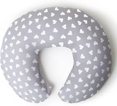 £22.99 • Buy Niimo Nursing Maternity Comfort Pillow, Grey White Hearts 100% Cotton Pillow
