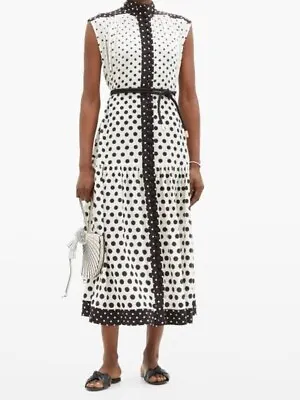$86 • Buy Zimmermann Size 2 Polka Dot Dress Dry Cleaned EUC Belted