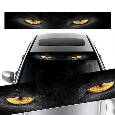 Car Truck Front Windshield 3D Sunshade Sticker Yellow Eye Leopard Graphic Decal  • $12.50