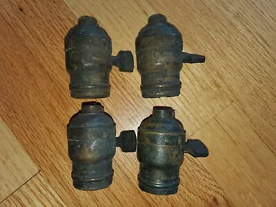 Lamp Parts:  4 Nice Weber Turn Key Mica Sockets For Your Tiffany Studios Base • $300