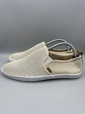 H&M Causal Slip On Sneakers Men’s Size 7.5 Marl Comfort Shoes Low Top Beige • $12.95