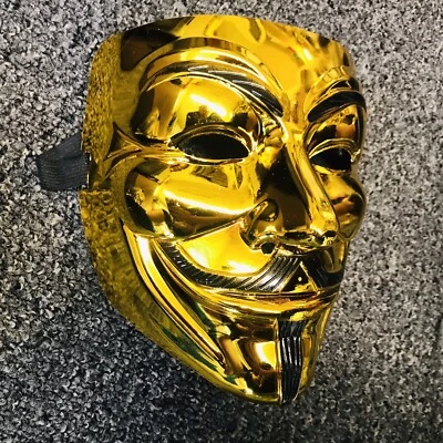 $12.99 • Buy VIP Gold Version V For Vendetta Mask/Anonymous/Guy Fawkes Mask Mask Golden