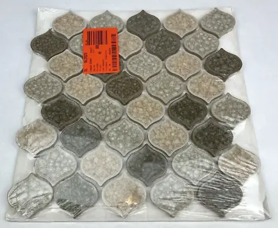 Jeffrey Court Crushed Sunset Arabesque Mosaic Stone Glass Tile Backsplash .9 Sqf • $15
